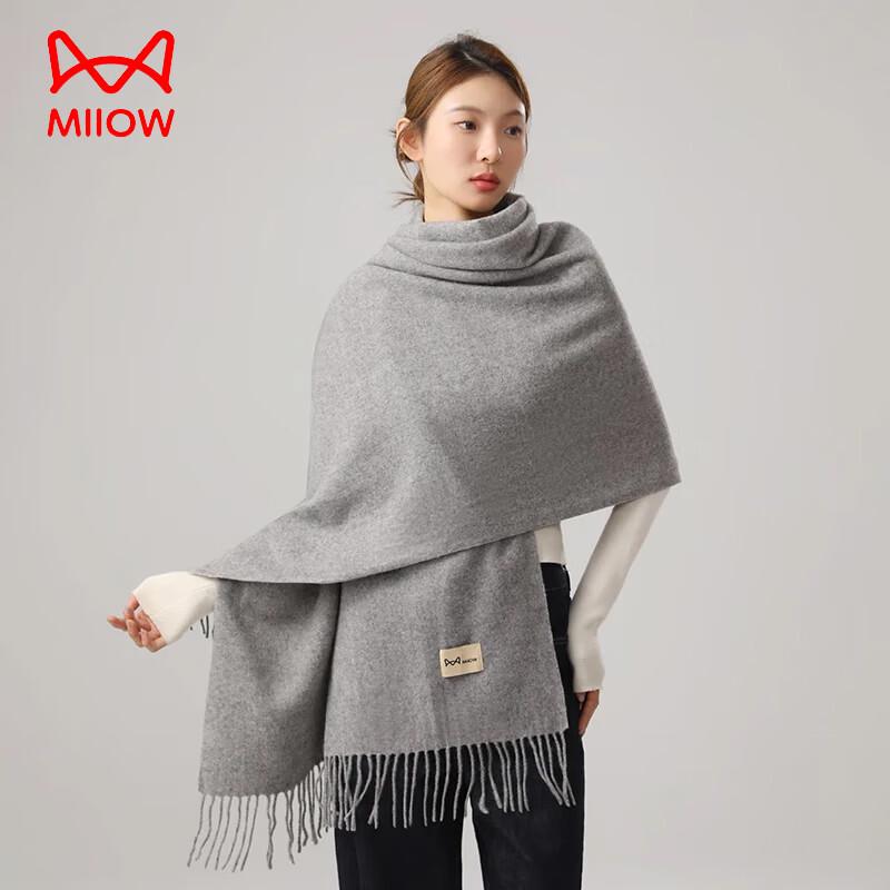 MIIOW Women's 100% Pure Wool Retro Warm Scarf & Shawl