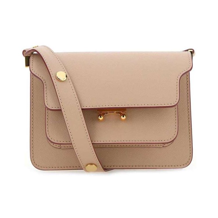Marni Fashion Minimalist Calfskin Mini Shoulder Crossbody Bag Women Bags Off-White SBMPS01U07LV520-Z433O