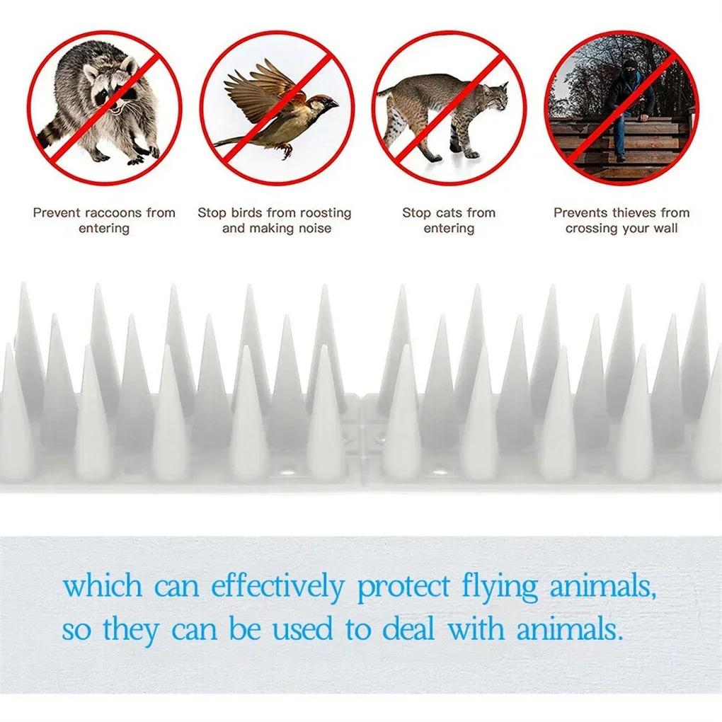 1 шт. наружные пластиковые шипы для ограждения безопасности отпугиватели кошек и птиц, доступные на садовых фермах для голубей и енотов, прозрачные шипы