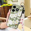 Soft Case Protective Phone Case For Infinix Smart8 Pro/Smart8 Plus/X6526/X6525B Kickstand Wristband Flower Anti-knock