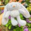 Fun Interaction Plush Rabbit Keyring Pulling Ears Car Keyring Bunny Dolls Pendant  Backpack Pendant