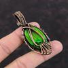 Сглаз, зеленый огонь, лабрадорит, кулон, медная проволока, кулон, кулон с лунным камнем, медные украшения, кулон с драгоценным камнем ручной работы, подарок для мамы
