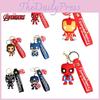 Cartoon Marvel American Captain Spider-man Silicone Keychain Pendant Batman Superhero Small Gift