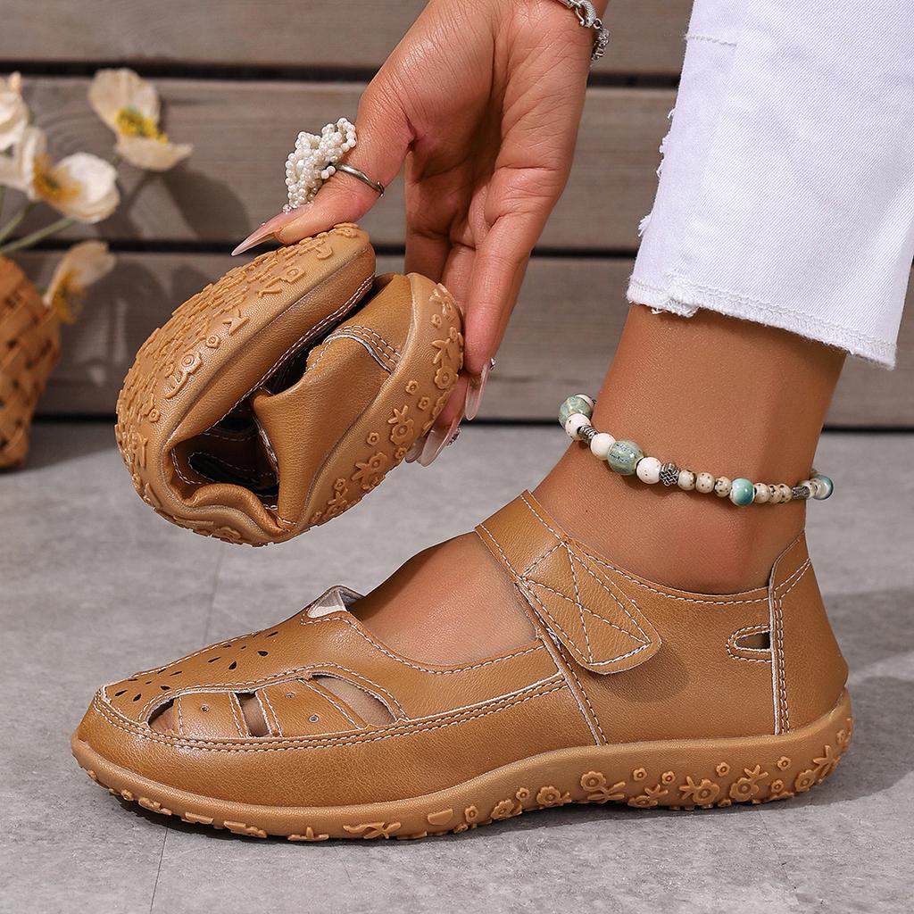 Дышащие Мягкая Подошва Комфорт Сандалии Женские Модные Полые Плоские Туфли Женские Легкие Нескользящие Повседневные Римские Слайды