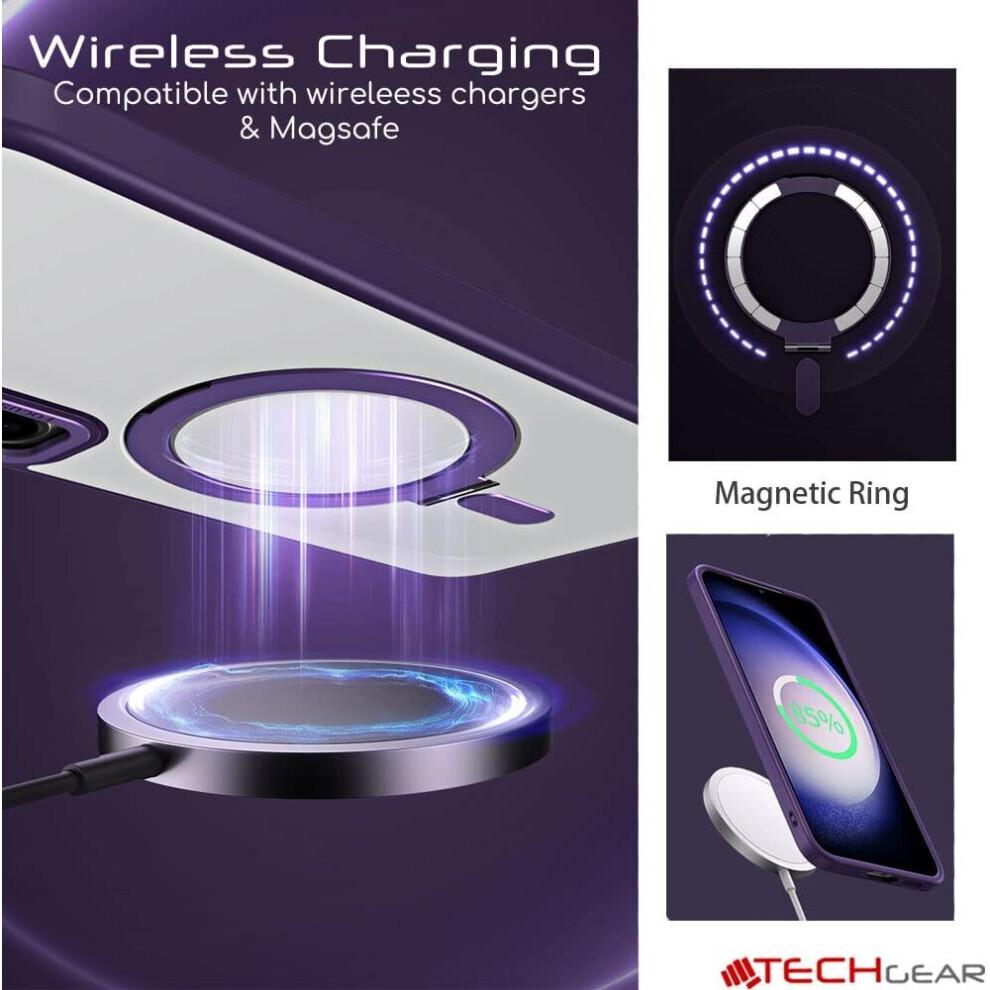 Galaxy S23 Plus Stand Case [Fusion Armour Ring] Premium Tough Rugged Protective Magnetic Kickstand Case, Wireless Charging Case for Samsung S23+