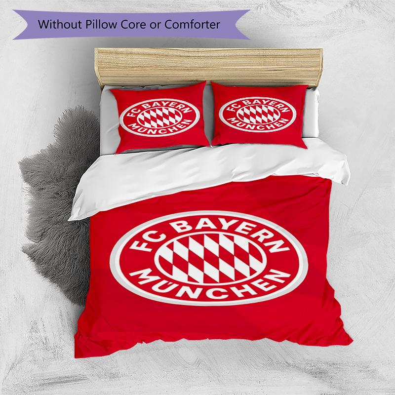 3pcs Football Team (78) Design Cover Set - HD Printed Bedding with 1 Cover and 2 Pillowcases - Perfect for Home and Dorm Decor