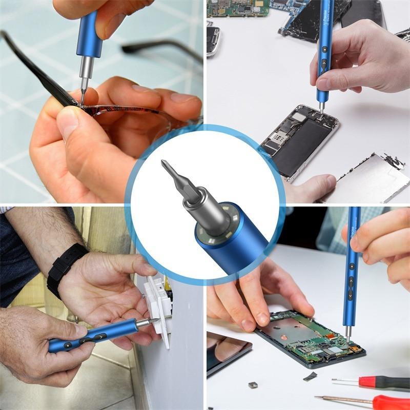 Портативный набор электрических отверток 28 в 1, перезаряжаемый набор инструментов для ремонта, набор отверток для обслуживания электронных устройств