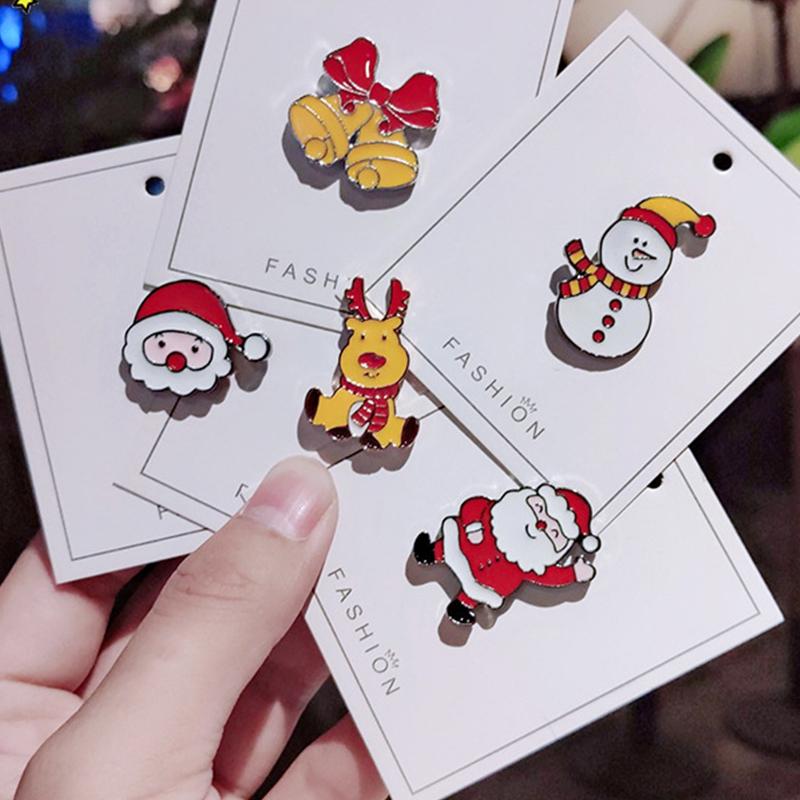 1PC Gift Alloy Christmas Brooch Corsage Pin Diamond Retro Fashion Party Accessories Jewelry