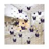 1m Glass Crystal Beads Chain Curtain Window Passage Wedding Backdrop Violet Butterfly 1pcs