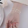 Women Star Charms Bracelet Dainty Dual Chain Bracelet Copper Alloy Hand Jewelry Anniversary Birthday
