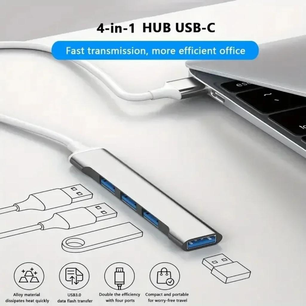 USB C HUB 3.0 Type C удлинитель 4 порта разветвитель адаптер OTG док-станция для телефона Macbook Pro 13 15 Air ПК ноутбук компьютер концентратор