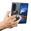 Кожаный чехол SUTENI для Samsung Z Fold 7/6/5: Текстура Масло-Воск с Ремешком на Запястье, Слотом для Карт и Функцией Подставки