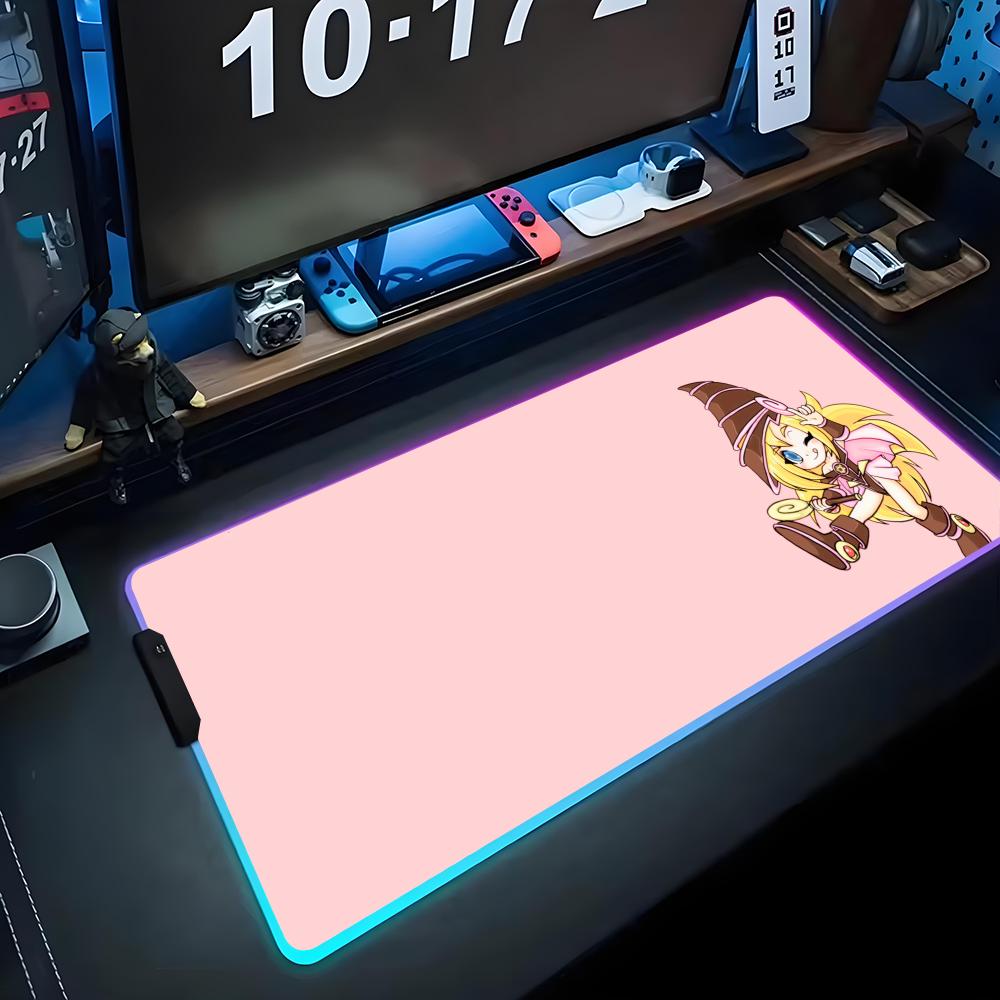 Черная волшебница Коврик для мыши RGB Игровой коврик для мыши Большой светодиодный коврик Настольный коврик для ПК Светящийся коврик для мыши Большие коврики для клавиатуры Настольный ковер С