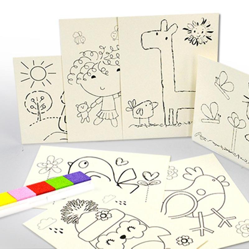 Рисование пальцами каракули нетоксичный акварельный набор для творчества DIY игровые инструменты аксессуары ручная цветная живопись