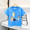 Out Wear Cartoon Letter Blue Cotton T Shirt Clothes for Boys Girls Tops Clothing Blueys Summer Fashion Short Sleeve Cute Gifts