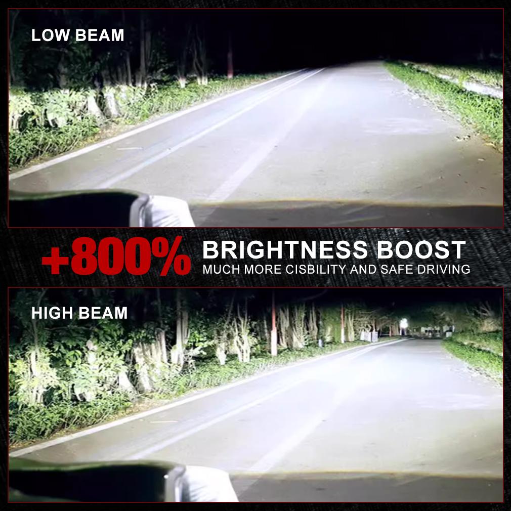 2Pcs 25000LM H8 H11 LED Headlight Bulbs 9005 HB3 9006 HB4 Canbus Car Fog Light 50W Turbo Led Diode Lamp Auto Driving Light 12V 6000K White Plug&Play