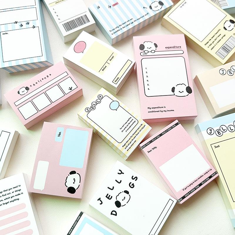100 Sheets/pc Cartoon Memo Pad Sticky Note To Do List Check List Planner Notepad for Staff Students Stationery Journaling