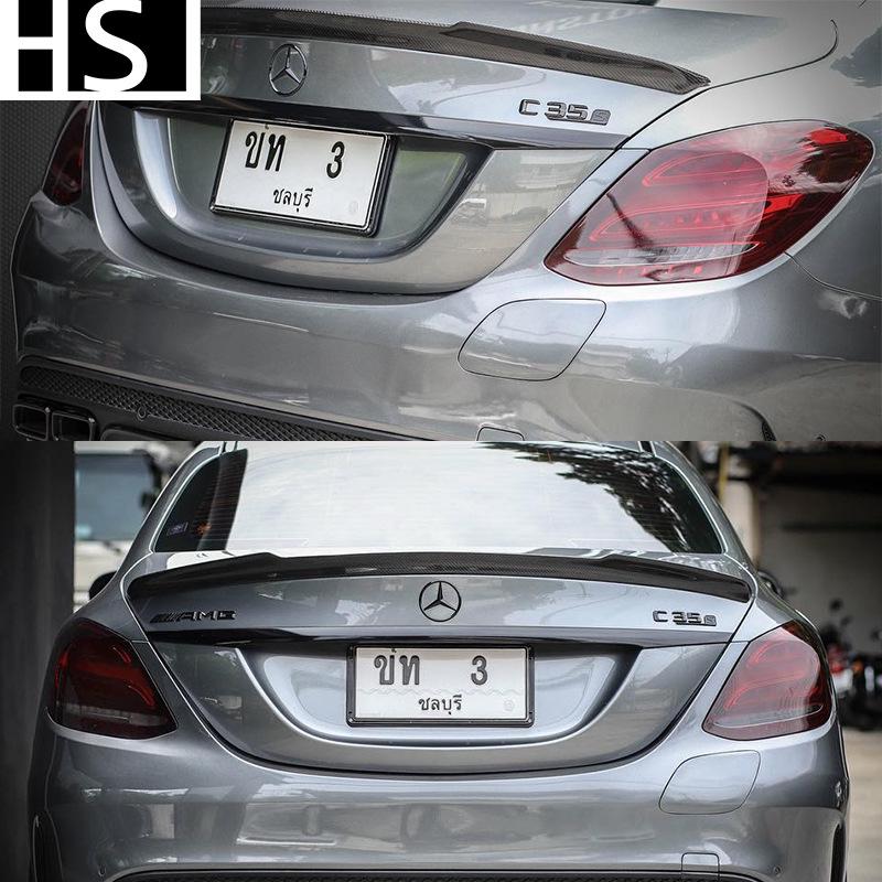 FD Style Carbon Fiber Rear Wing Spoiler for 2016-2022 Mercedes-Benz C-Class W205 2-Door