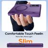 Samsung Galaxy Z Fold 8 Hinge Protection Case with Magnetic Ring and Built-in Screen Protector-Purple