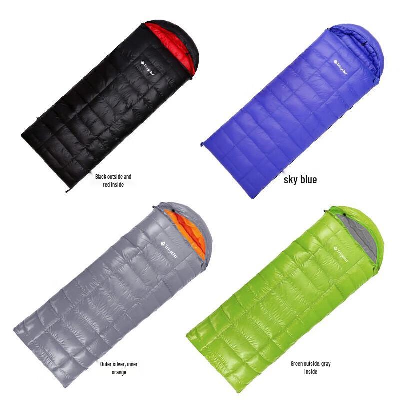 Tri-polar 1000g Duck Down Camping Sleeping Bag