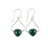 Malachite Gemstone 925 Stamped Silver Stylish Jewelry Earrings For Birthday Gift EE-33-28