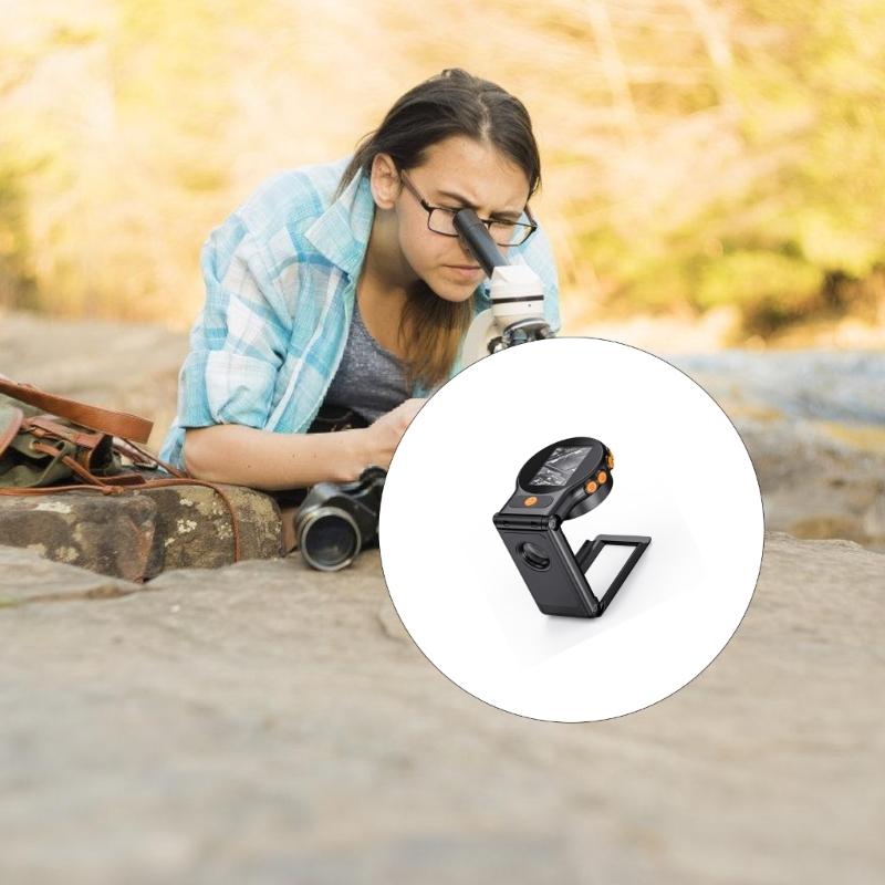 Kids Travel Microscope Compactly Opticals Lens 500X Zooming Magnification Builts In Video Recording For Science Learning