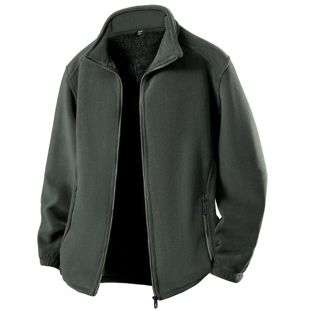 Унисекс Повседневная Уличная Однотонная Юбка Флисовая Куртка на Молнии