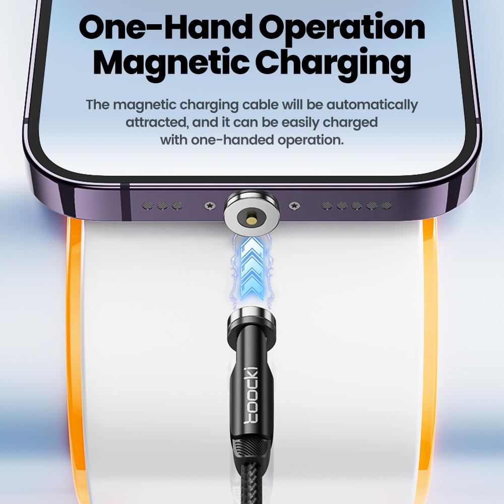Магнитный кабель Tooki для быстрой зарядки, кабель Micro USB Type C для iPhone, Samsung, Xiaomi, магнитное зарядное устройство, провод для передачи данных мобильного телефона