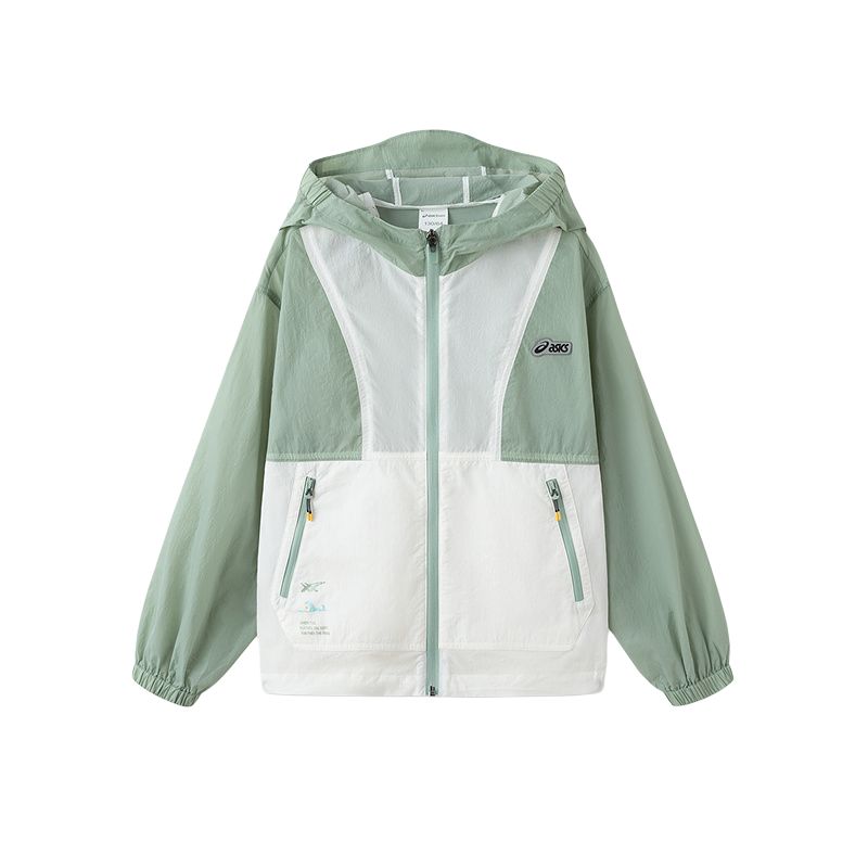 Asics Jacket Urban Trendy 4009 Green Gray Children Aged 3 7 Years Old 332251051044-4009