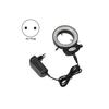 Microscope Light- Ring Light Adjustable 144 Lamp Beads LED Light Source Industrial Microscope Ring Illuminator -EU Plug