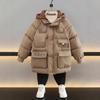 Boys' Velvet Lined Lambskin Winter Cotton Jacket
