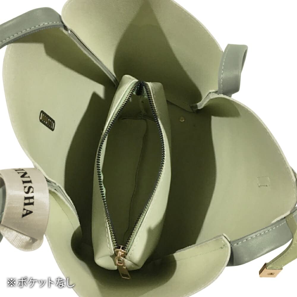 Tote bag with with set for Korean office pretty [Amulet] ribbon, women's bag, pouch, product, plain, teens, 20s, 30s, fashion, casual, vl-6176-gn-f