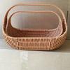 Imitation Rattan PP Picnic Basket Simple And Sturdy Comfortable Grip Handheld