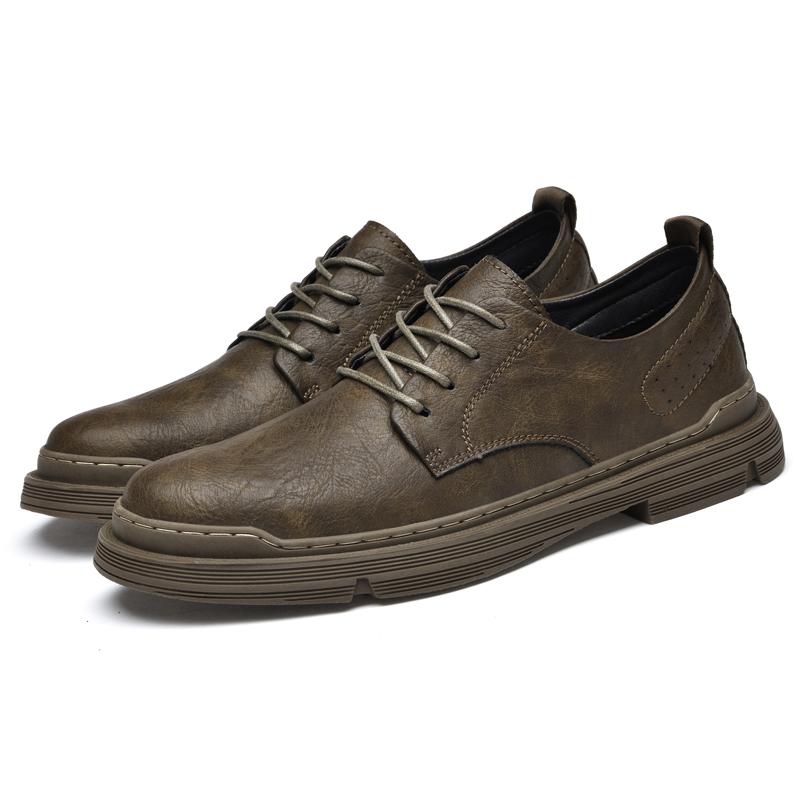 Мужские кожаные туфли в винтажном стиле, деловые оксфорды для отдыха, прогулок на открытом воздухе, на шнуровке, мужские туфли Zapatos De Hombre