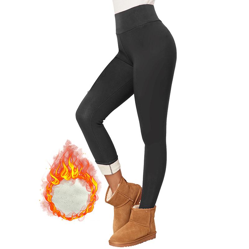 Зимние леггинсы женские плюс бархатные теплые леггинсы с высокой талией брюки Femme тонкие черные толстые леггинсы-карандаш