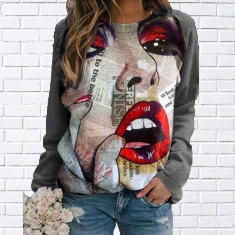 Женские футболки с 3D принтом Eagle, женские топы, пуловер с длинными рукавами и круглым вырезом, женские футболки, футболка для женщин