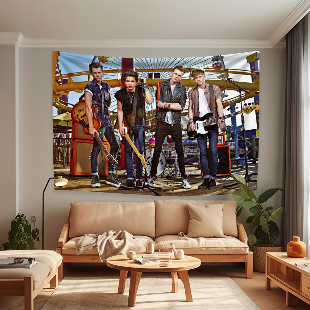 British Rock Band Tapestry Vamp Wall Hanging Background Cloth Bedroom Or Home Decor Concert Decoration Holiday Gift