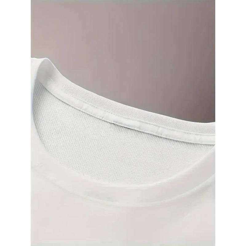 Европейские размеры Летняя Новая Мужская Повседневная Футболка с Принтом, с Ребристым Круглым Вырезом и Короткими Рукавами