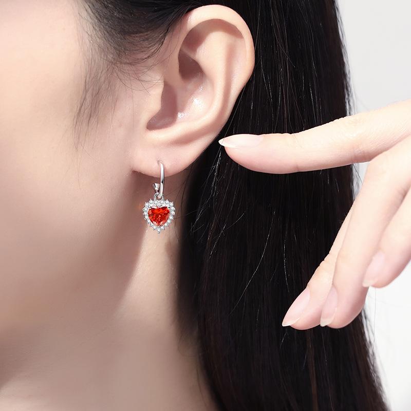 Серьги-пусеты Ruby Love высокого класса, корейский темперамент, легкая роскошь, серьги-пусеты, серьги женские