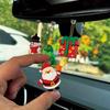 Adorable Santa Claus Car Ornament Set PVC Christmas Decorations for Vehicle Interior Perfect Holiday Gift Christmas Car Decorations