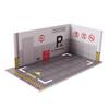 3pcs Parking Lot Model Innovative Simulation PVC Easy Assembly 1:32 Scale Parking Lot Toy for