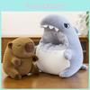 Shark Capybara Dressup Cartoon Plush Doll Kids Birthday Gift Decoration Home