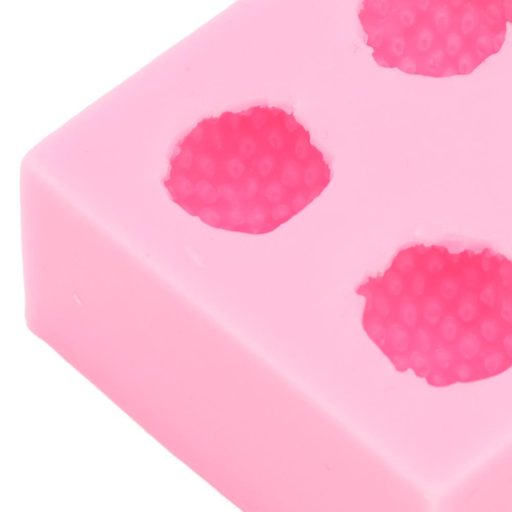 3D Strawberry Shape Strawberry Silicone Mold 4-Cavity Baking Mould Chocolate Mold Party Decoration
