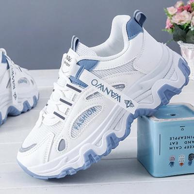 Женские кроссовки, новые массивные кроссовки, женская повседневная обувь с дышащей сеткой, кроссовки для тенниса, женская вулканизированная обувь на платформе со шнуровкой