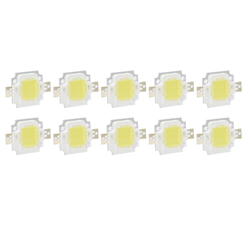 10PCS COB Light Source 10W  6500K Integrated LED Chip 12V 700mA for DIY Lamp Accessories Pure White Light