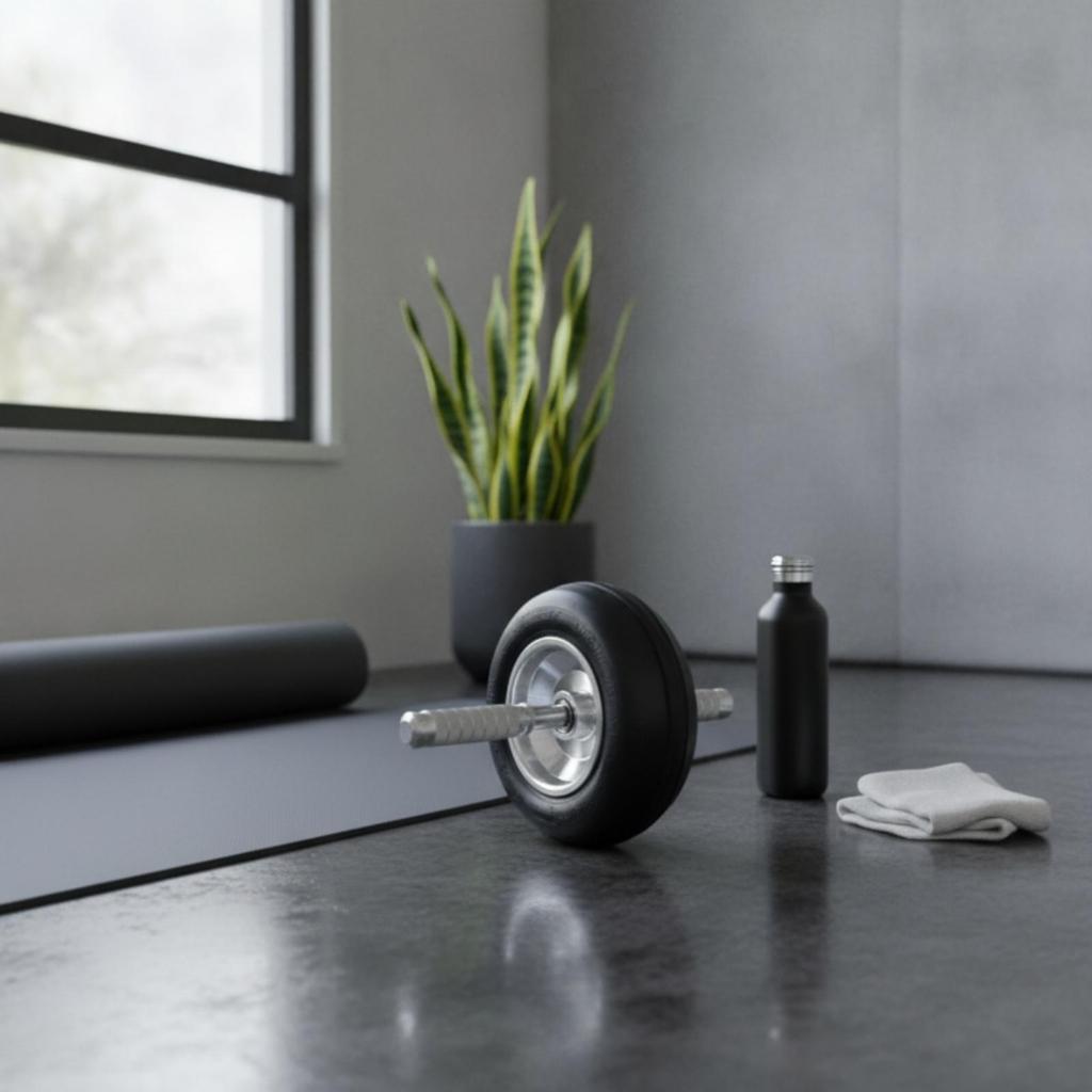 Ab Wheel Knurled Roller Non-Slip for Home Gym, Athletes