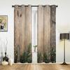 Сарай Деревянные Двери Ферма Оконные Шторы Домашнее Украшение Гостиная Шторы Оконные Обработки Шторы Шторы Для Кухни Спальни