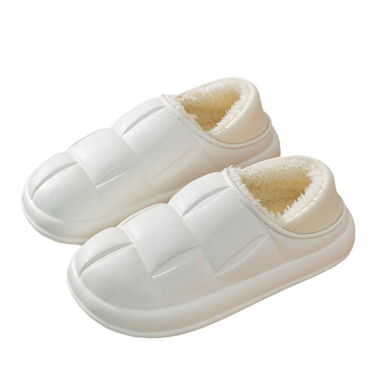 Тапочки хлопковые с пяткой-сумкой женские домашние теплые шерстяные тапочки водонепроницаемая хлопковая обувь пара флисовые утолщенные ЭВА хлопок с покрытием обувь