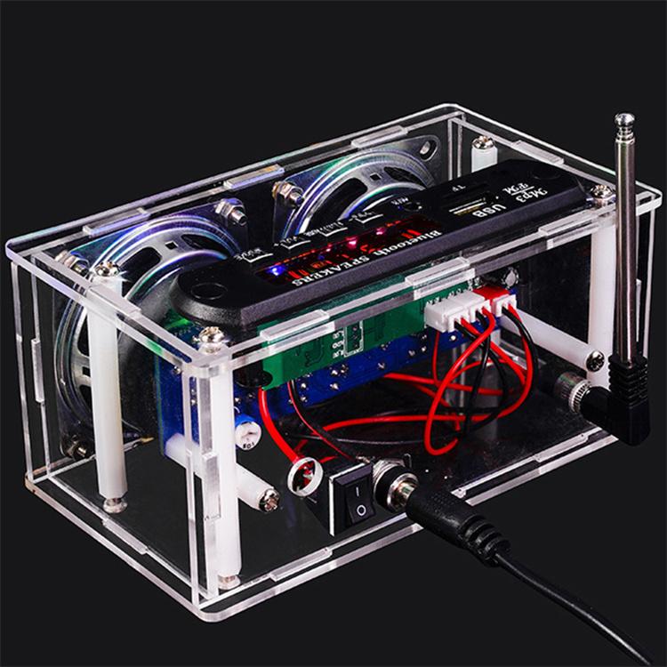 Набор для сборки Bluetooth-динамика с FM-радио 87,5-108 МГц, DIY-проект для пайки, электронный набор для практики пайки, поддержка сборки на пайку, USB-накопитель