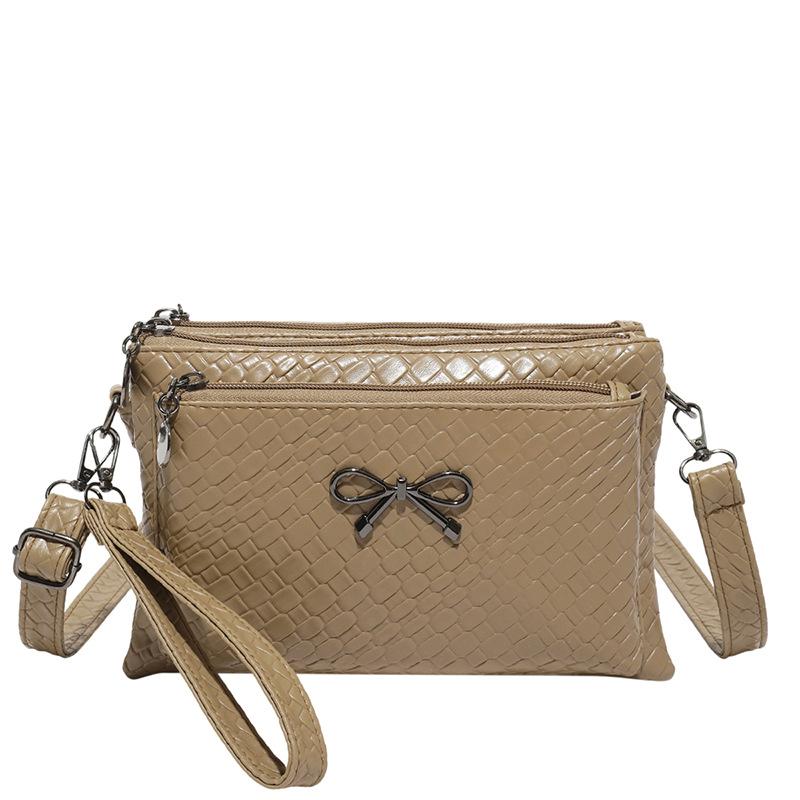 Вместительный французский минималистичный горизонтальный кошелек-конверт для ношения в руке для модной плетеной сумки на ужин